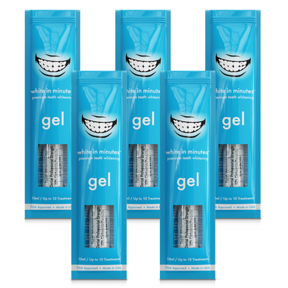 5 tubes of 22% carbamide peroxide teeth whitening gel