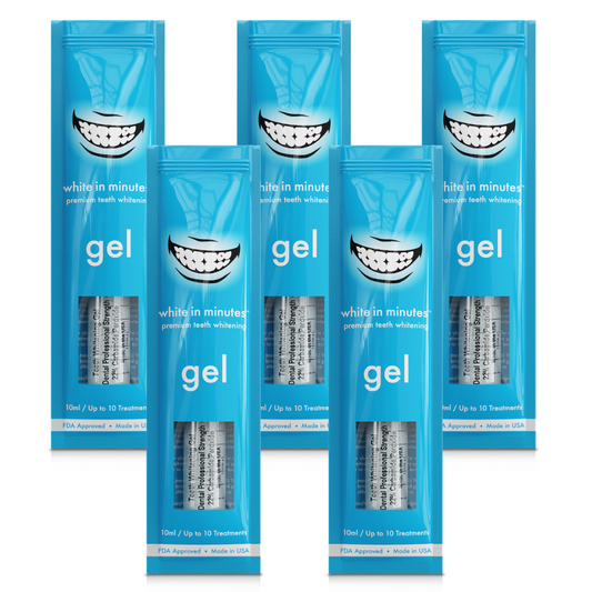 5 tubes of 22% carbamide peroxide teeth whitening gel