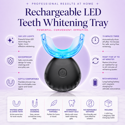 Rechargeable LED Teeth Whitening Tray | White in Minutes®