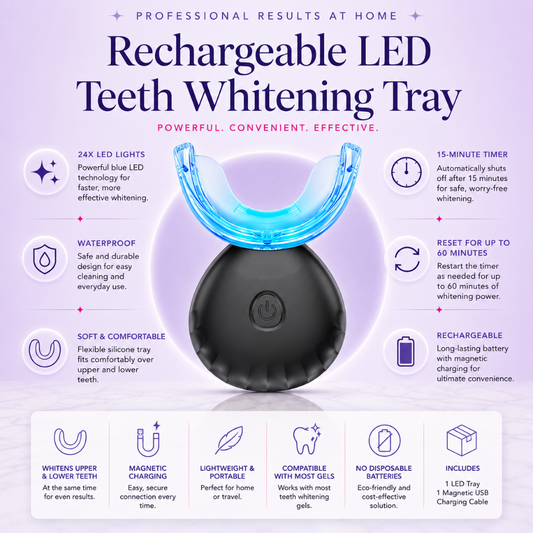 Rechargeable LED Teeth Whitening Tray | White in Minutes®