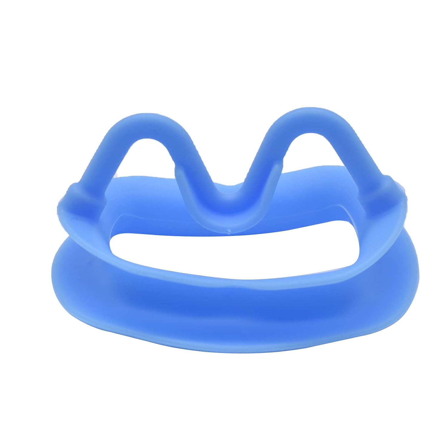 Blue medium silicon cheek retractor side view