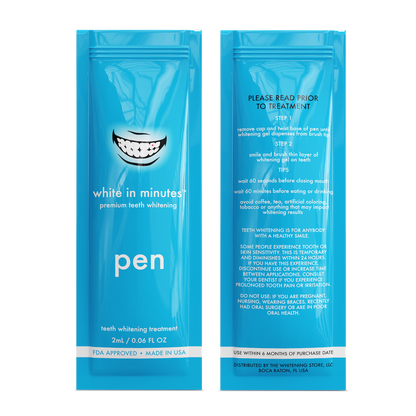 White in Minutes Teeth Whitening Pen Packaging  - TheWhiteningStore.com