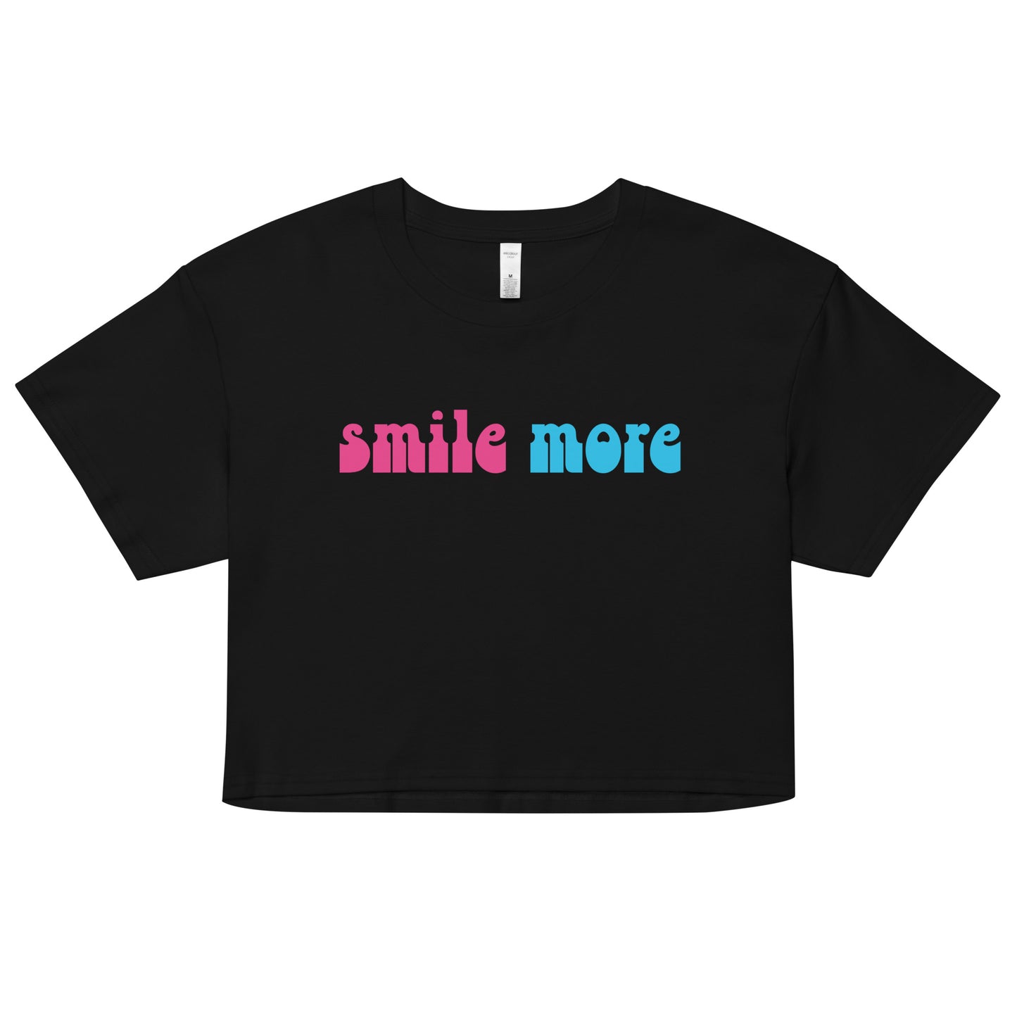 Women’s Smile More Cropped Top T-Shirt