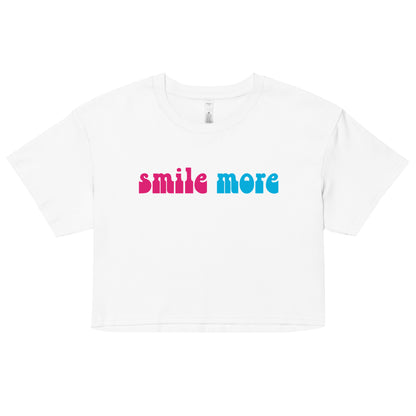 Women’s Smile More Cropped Top T-Shirt